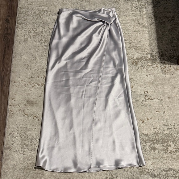 Zara Dresses & Skirts - Zara Silver Maxi Skirt